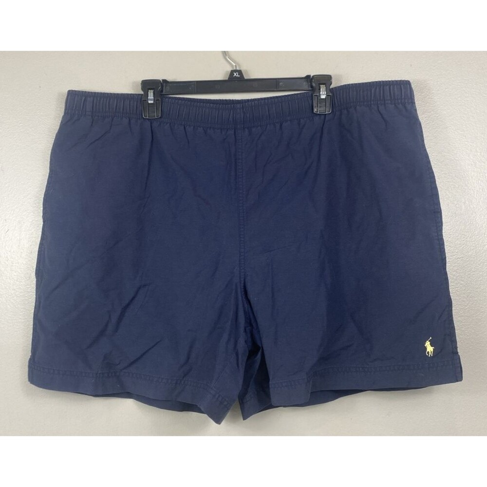 VTG Polo Sport Ralph Lauren Navy Blue Lined Swim Trunks Men's Sz XXL Shorts